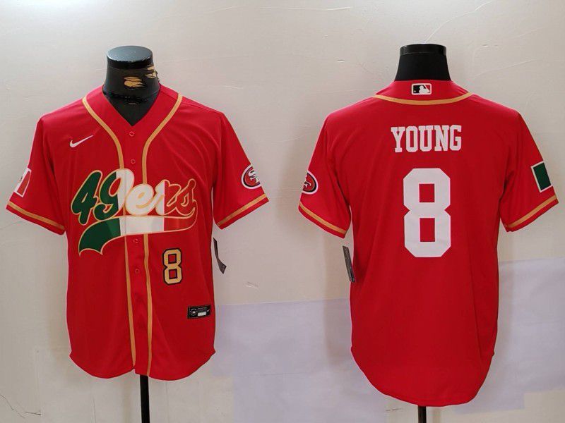 Men San Francisco 49ers #8 Young Red Second generation Mexican Joint Name 2024 Nike Limited NFL Jersey style 2->san francisco 49ers->NFL Jersey